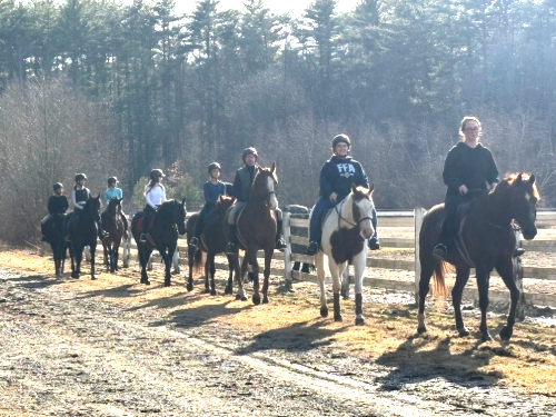 Chrislar students enjoying a trail ride